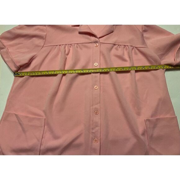 Pretty Tops Womens XL-1X Button Down Shirt Pink Pockets 1970’s - Picture 3 of 7